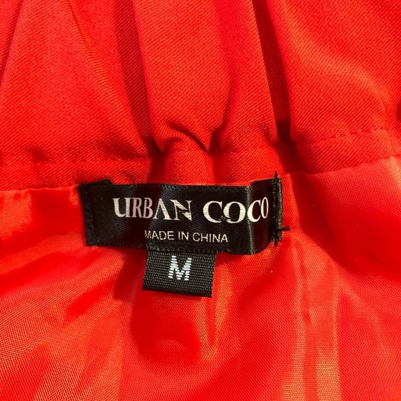 Urban Coco red skirt pleated SZ M  midi - Picture 8 of 11